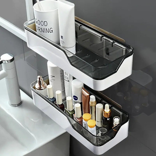 Promo X2 Estante Organizador Adhesivo Baño Escuridor Plástic 1