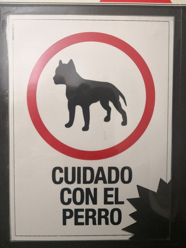 Cartel Cuidado Con El Perro Con Mordedura 0