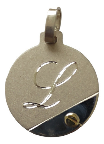Media Medalla Plata 925 Apliques Oro Duble Personalizada 1