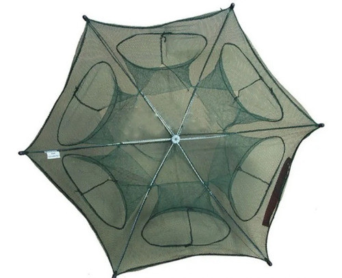 Trampa Para Mojarras Plegable 6 Bocas Ideal Pesca Carnada 0