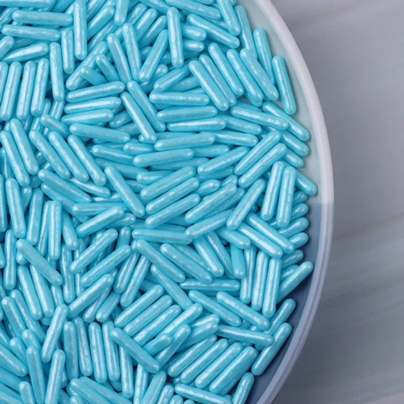 Sprinkles Rods Bastones Celeste Nacarado Comestibles 50gr 0