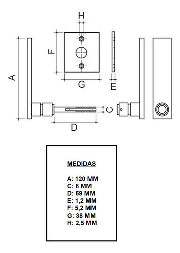 Manija Picaporte Doble Balancín Hierro Recto Liso Moya Negro 1