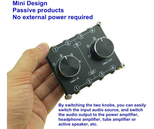 Caja De Conmutacion Aux De 4 Entradas Y 4 Salidas De 3,5 Mm 1