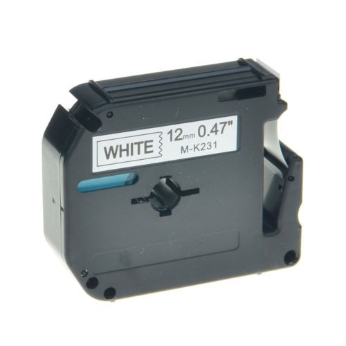 Etiqueta Cinta 12mm Negro Sobre Blanco Compatible Con Impres 1