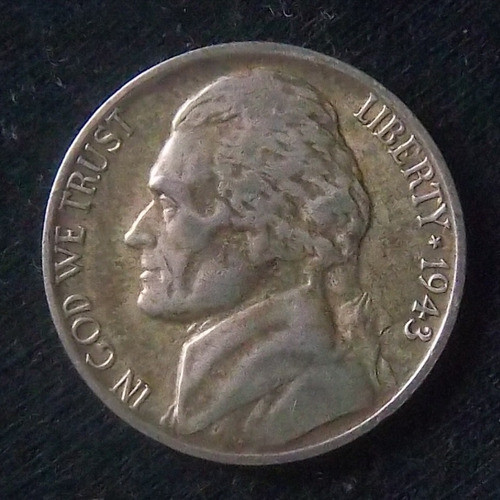 Estados Unidos 5 Cents 1943 P Exc Km 192a Segunda Guerra 0