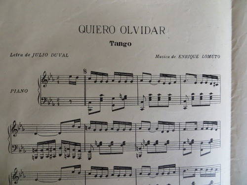 Quiero Olvidar, Duval Y Lomuto - Partitura 1