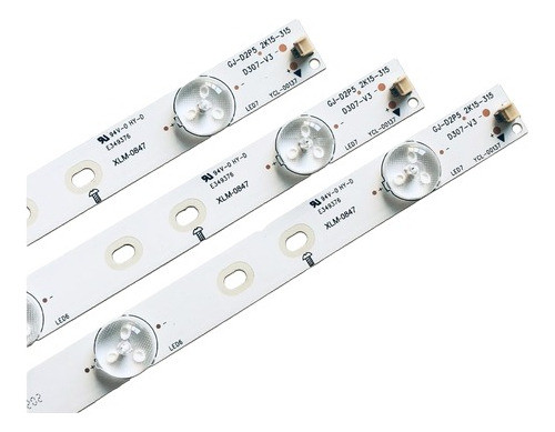 Kit De 3 Tira De 7 Leds Philips 32phg5301 61,5cm 3v 0