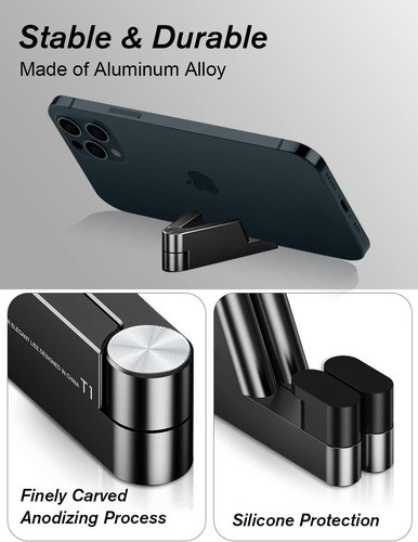 Soporte Para Telefono Celular Plegable - Negro 1
