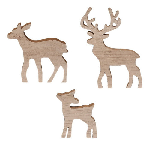 Set Renos Familia Decorativos X 3 0