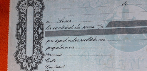 Antiguo Pagaré De La Década Del Del 60 1