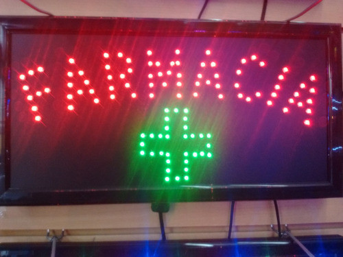 Cartel Led Farmacia - Abierto - De Turno - O La Que Quieras 0