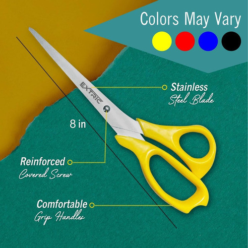 Tijeras, 8 Tijeras Multiusos, Paquete 4 Tijeras Resistentes, 1