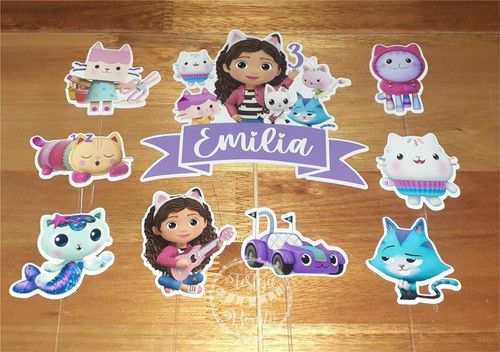 Cake Topper - La Casa De Muñecas De Gabby -  Personalizado 0