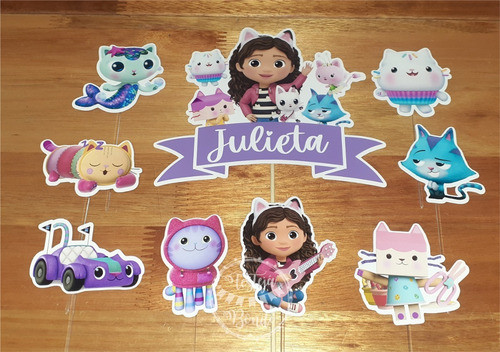 Cake Topper - La Casa De Muñecas De Gabby -  Personalizado 1