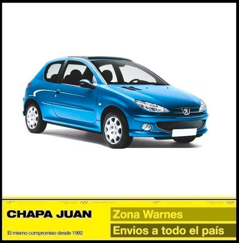 Pasarueda Guardaplast Peugeot 206 Izquierdo 1