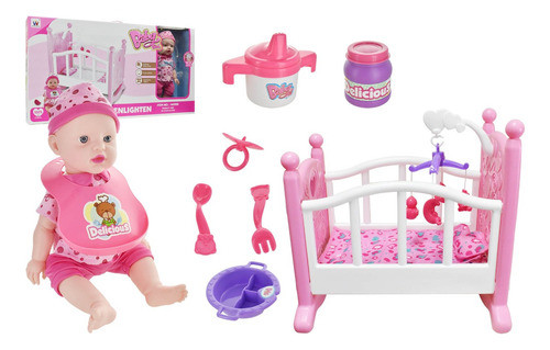 Bebote Que Destornuda Con Cuna Mecedora Accesorios Muñeca 0