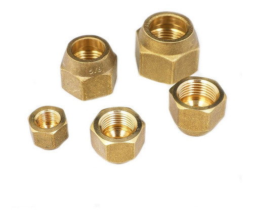 Cupla/tuerca Bronce 5/8 Flare Para Refrigeración X10 Unid 0