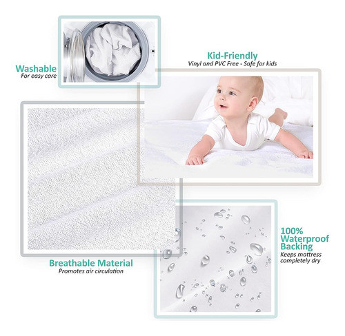 Nestl Premium Cotton Terry Mattress Protector Soft And Water 1