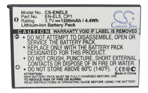 Bat Enel5 Para Nikon Coolpix P100, P510, P530 1200 Mah 0