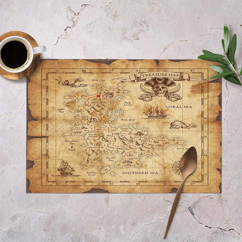 Manteles Individuales Del Mapa Del Tesoro De Mugod Mapa Del 0
