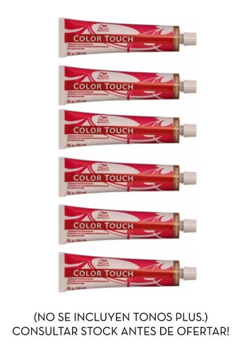 Kit 6 Tinturas Color Touch Wella 60ml Coloración 1
