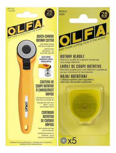 Cortador De Tela Rotatorio Olfa De 28 Mm Con 5 Cuchillas 0