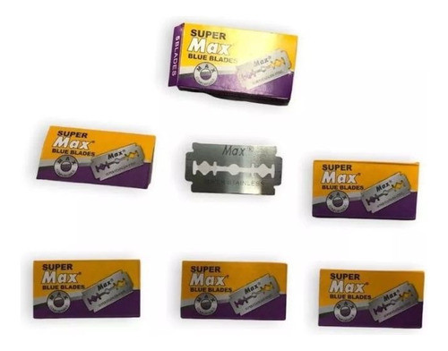 Hojas Afeitar Max. Super Stainless. 8 Cajas. 40 Hojas. 0