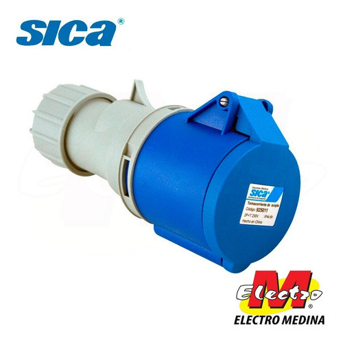 Ficha Acople Hembra  2p + T 16a Ip44 Sica Electro Medina 1