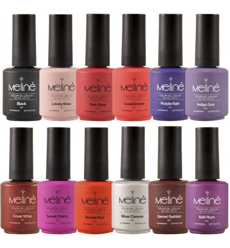Esmaltes Semipermanentes X12 Color Gel Leduv Meline 0
