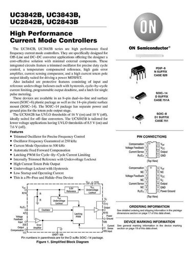 Kit X10 Uc3842n Uc3842 3842 Control P/corriente Pwm Fuente 1