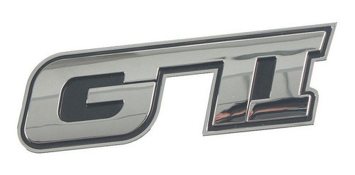 Insignia Emblema Cromada Gti Autoadhesivo 11.5 X 3.4 Cms 0
