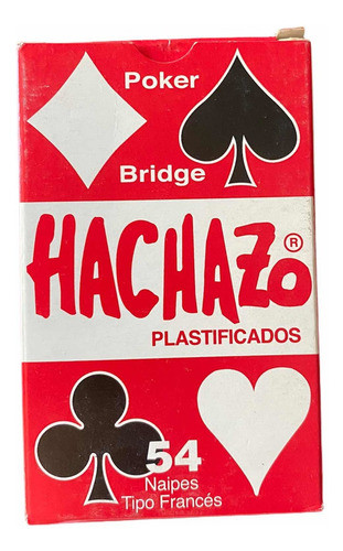 Cartas Hachazo Dorso Rojo Frente Blanco Naipes Para Magia 1