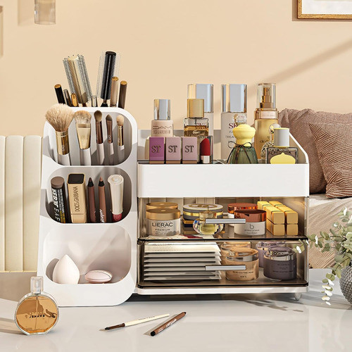 Exhibidor De Cosméticos Para Tus Esenciales De Belleza Blanc 1