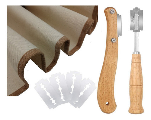 Couche Paño P/ Moldear Baguettes Panes Masa Madre Con 2 Lame 0