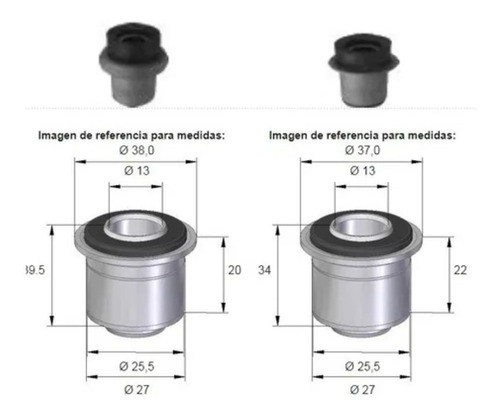 Kit X4 Juego De Bujes Parrilla Trasera Fiat Duna Uno 1