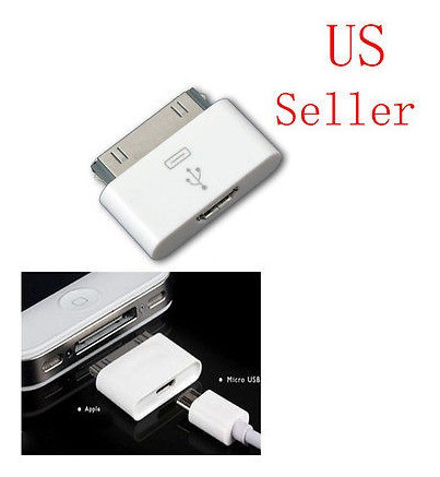 Blanco Micro Usb Hembra 30pin Masculino Cargador Adaptador P 1
