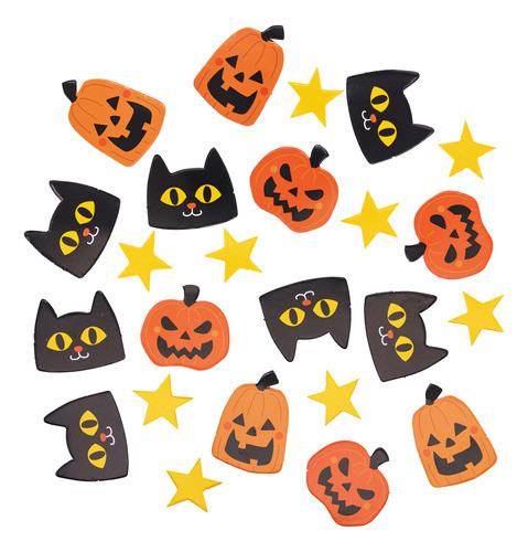 Confetti Halloween Decoracion Estrellas Gatitos Y Calabazas 0