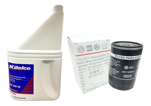 Juego Filtro + Aceite Original Vw Senda Gacel Gol Power Polo 0