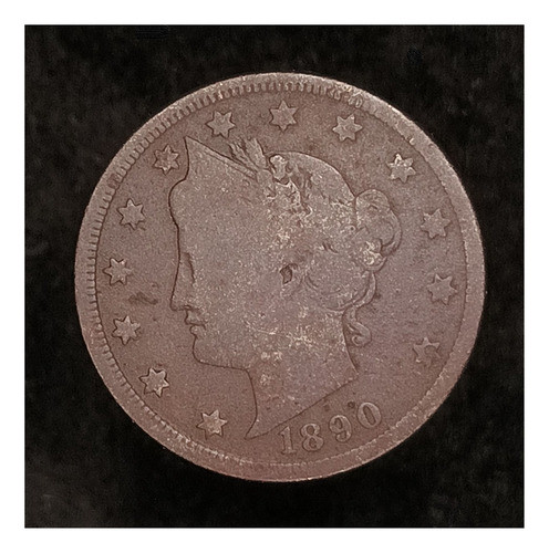 Estados Unidos 5 Cents 1890 Bueno Km 112 Oxidada 0