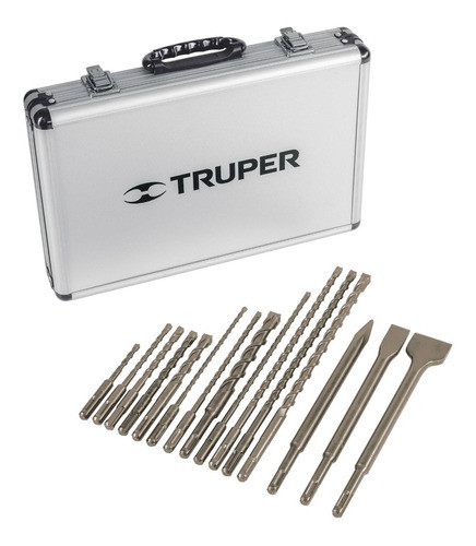 Kit Valija 15 Punta Cincel Y Mechas Sds Plus Truper Jsds-15 0