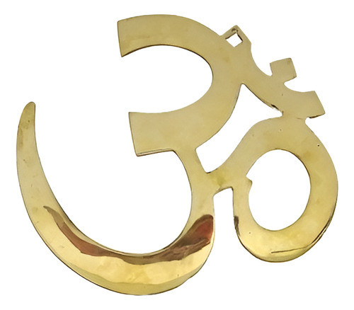 Símbolo Om En Bronce Para Colgar Importado De La India 10 Cm 0