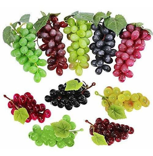 Uvas Artificiales -frutas Para Decoracion X 10 Racimos 0