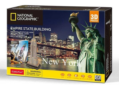 Puzle 3d 66 Piezas  Empire State New York - Cubicfun 0
