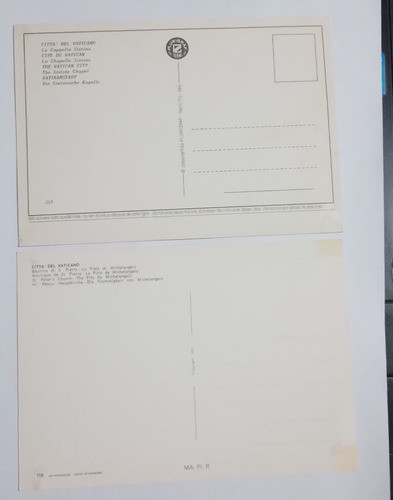 Postales Del Vaticano- Lote X 2 1