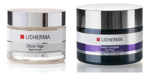 Kit Tense Complex Face Cream + Silver Age Night  Lidherma 0