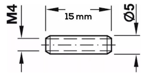10 Casquillo Roscado Hafele De Acero M4 Diámetro 5 X 30 Mm. 1