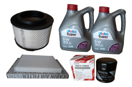 Kit Filtros Toyota Hilux 2.7 Nafta Año 2006 + Aceite 5w30 0