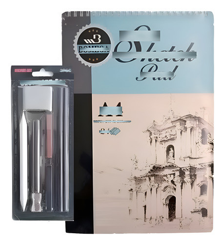 Set Dibujo Sketching Lápiz Carboncillo Difumino Hojas Goma 0