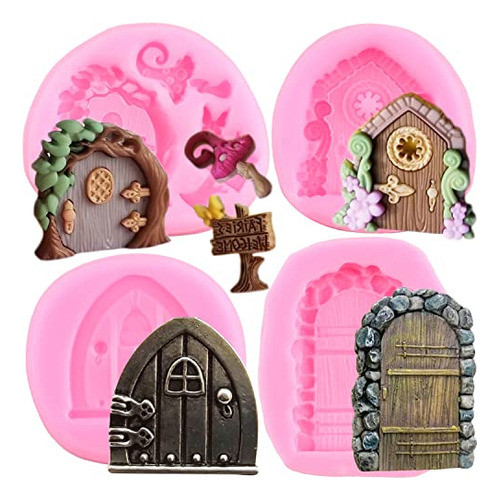 Moldes De Silicona Jardín Encantado, Puerta De Gnome, ... 0