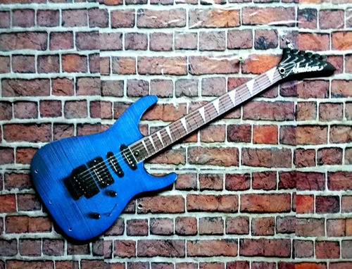 Porta Llaves De La Guitarra Jakson Azul De Cerati 1